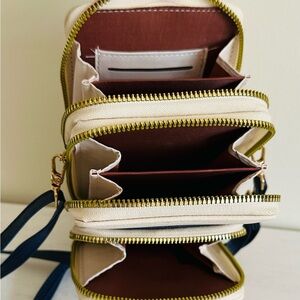 Chic Cream and Brown Women's Wallet